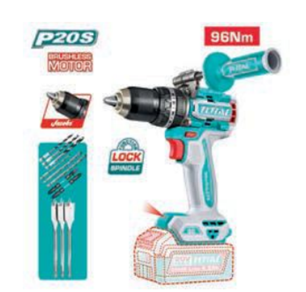 TALADRO PERCUTOR BRUSHLESS A BATERÍA MOD. TIDLI209685