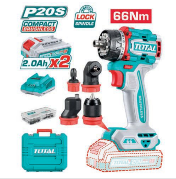 TALADRO ATORNILLADOR BRUSHLESS A BATERÍA MOD. TDLI206686E