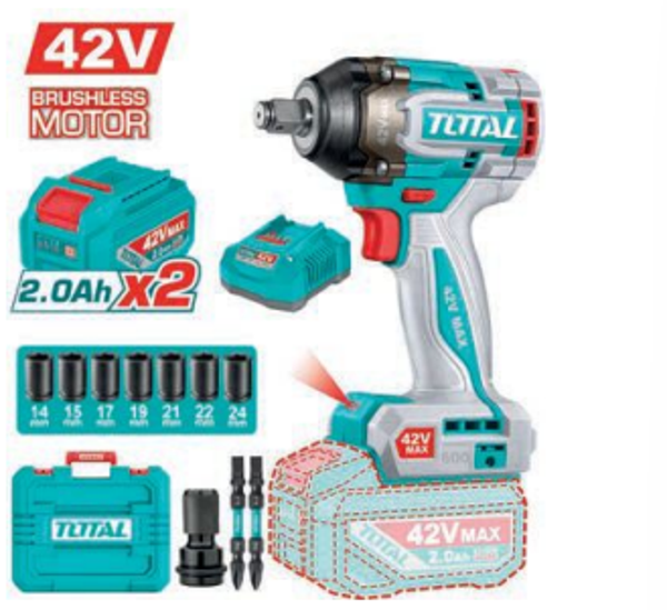 LLAVE IMPACTO 1/2” BRUSHLESS A BATERÍA MOD. TIWLI42602E