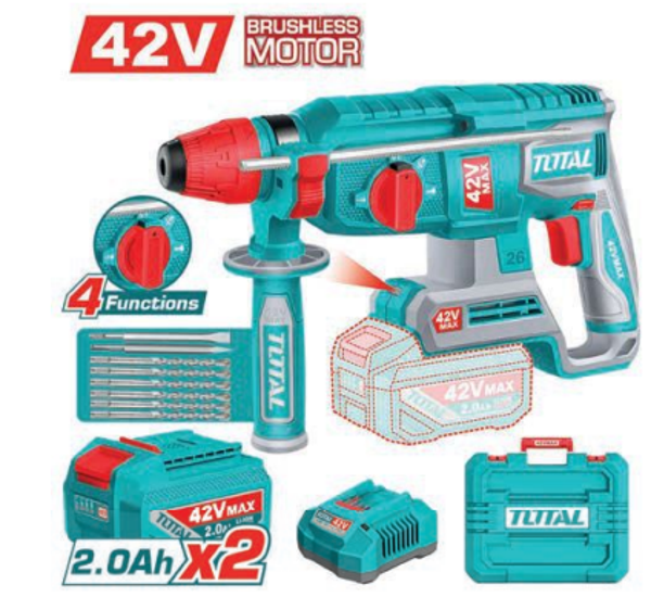 MARTILLO COMBINADO BRUSHLESS A BATERÍA MOD. TRHLI422682E