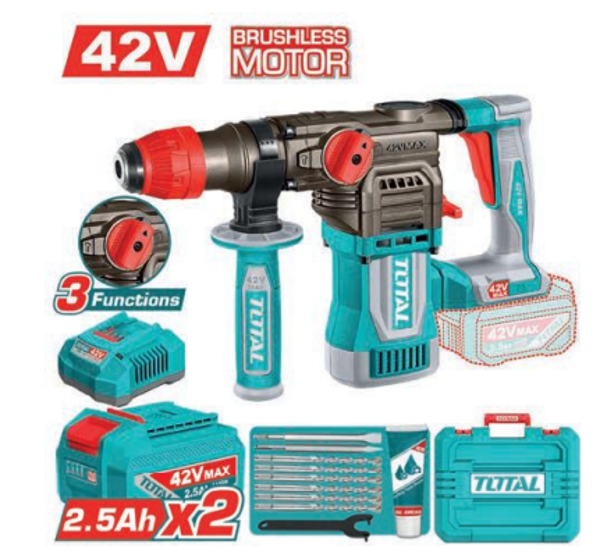 MARTILLO COMBINADO BRUSHLESS A BATERÍA MOD. TRHLI422882E