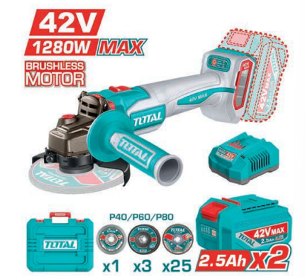 AMOLADORA BRUSHLESS A BATERÍA MOD. TAGLI4128112E