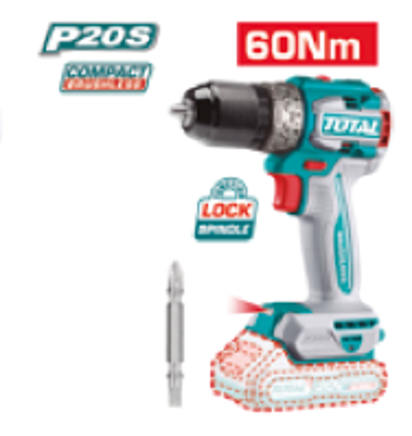 TALADRO ATORNILLADOR BRUSHLESS A BATERÍA MOD. TDLI206021