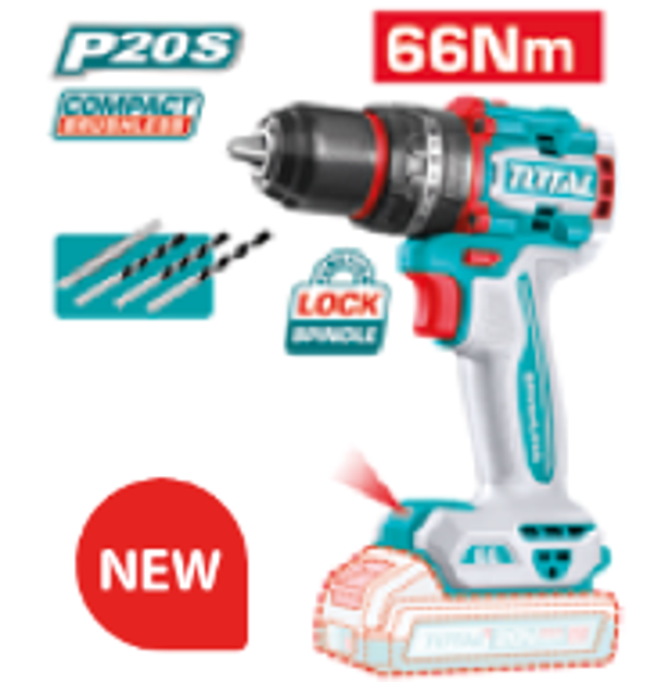 TALADRO PERCUTOR  BRUSHLESS A BATERÍA MOD. TIDLI206681