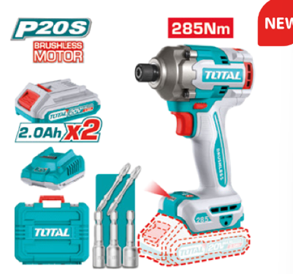 ATORNILLADOR IMPACTO 1/4” BRUSHLESS A BATERÍA MOD. TIRLI2028E