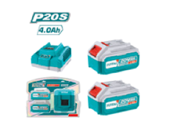 PACK 2 BATERÍAS 4AH + CARGADOR RÁPIDO MOD. TFBCPK1424
