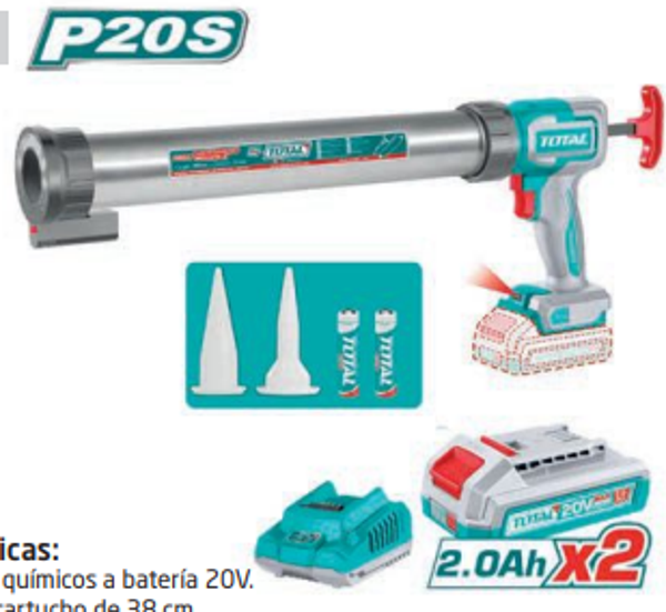PISTOLA PARA QUÍMICOS A BATERÍA MOD. TCGLI20031E