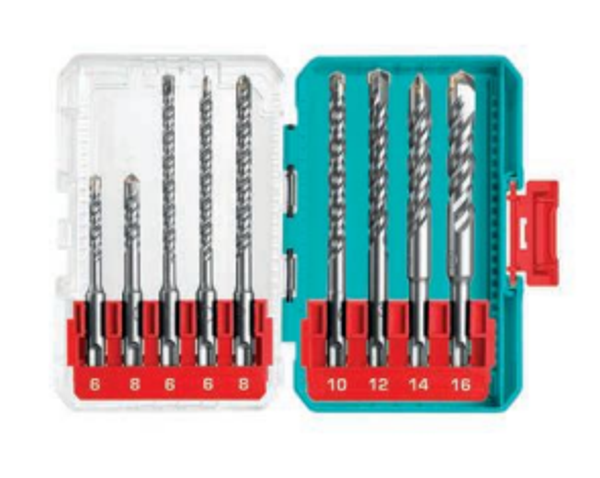 JUEGO DE 9 BROCAS PARA PARED SDS PLUS MOD. TACSDL30906