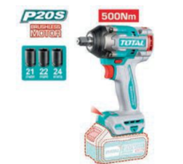 LLAVE IMPACTO 1/2” BRUSHLESS A BATERÍA MOD. TIWLI20501