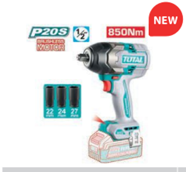 LLAVE IMPACTO 1/2” BRUSHLESS A BATERÍA MOD. TIWLI20851