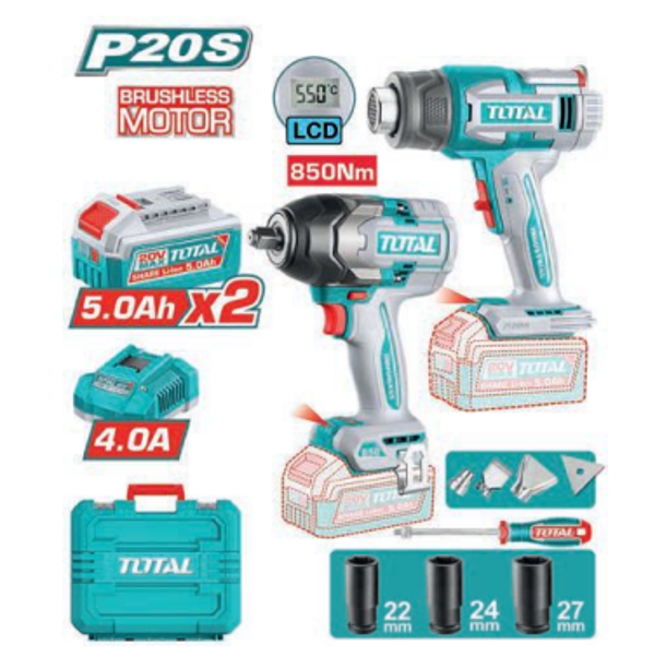 COMBO LLAVE DE IMPACTO / DECAPADORA A BATERÍA  MOD. TOSLI250983E
