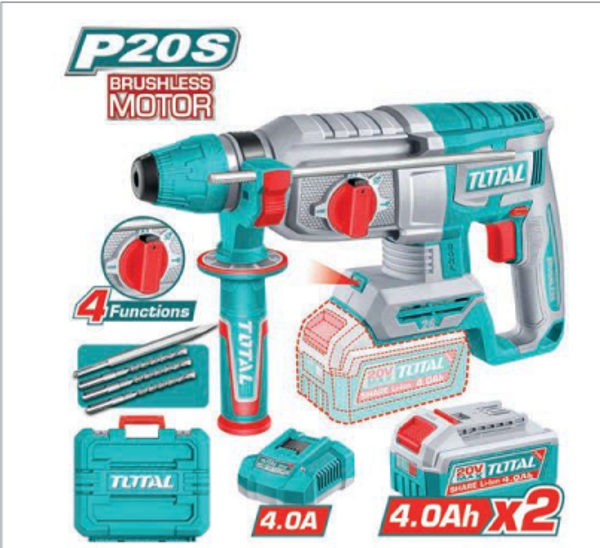 MARTILLO COMBINADO BRUSHLESS A BATERÍA MOD. TRHLI262085E
