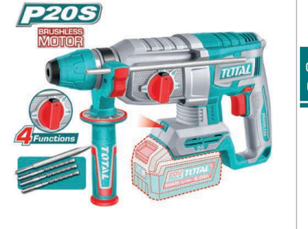 MARTILLO COMBINADO BRUSHLESS A BATERÍA MOD. TRHLI26208