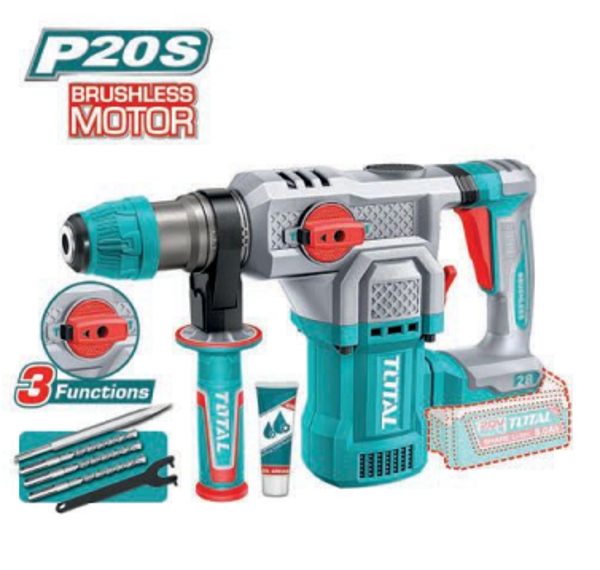 MARTILLO COMBINADO BRUSHLESS A BATERÍA MOD. TRHLI20286