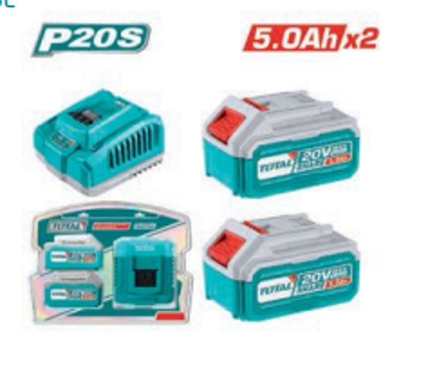PACK 2 BATERÍAS 5AH + CARGADOR RÁPIDO MOD. TFBCPK2513E