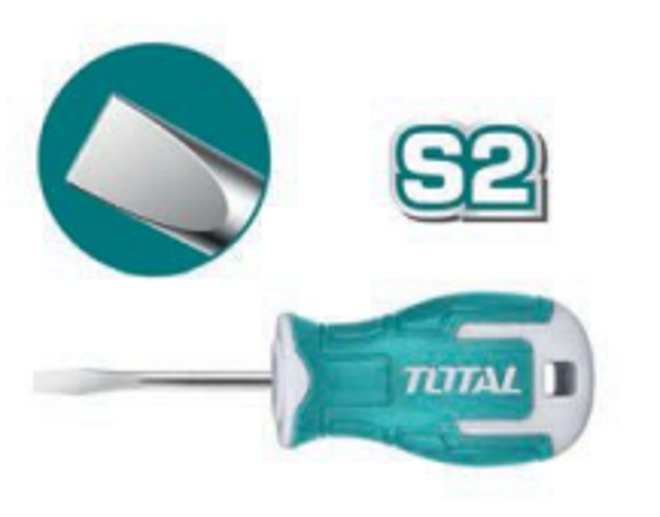 DESTORNILLADOR CORTO PUNTA PLANA MOD. THT266038