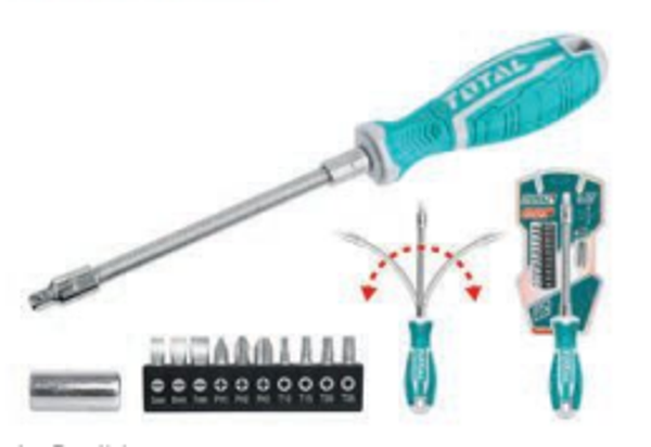 DESTORNILLADOR EJE FLEXIBLE MOD. THT250FL1206