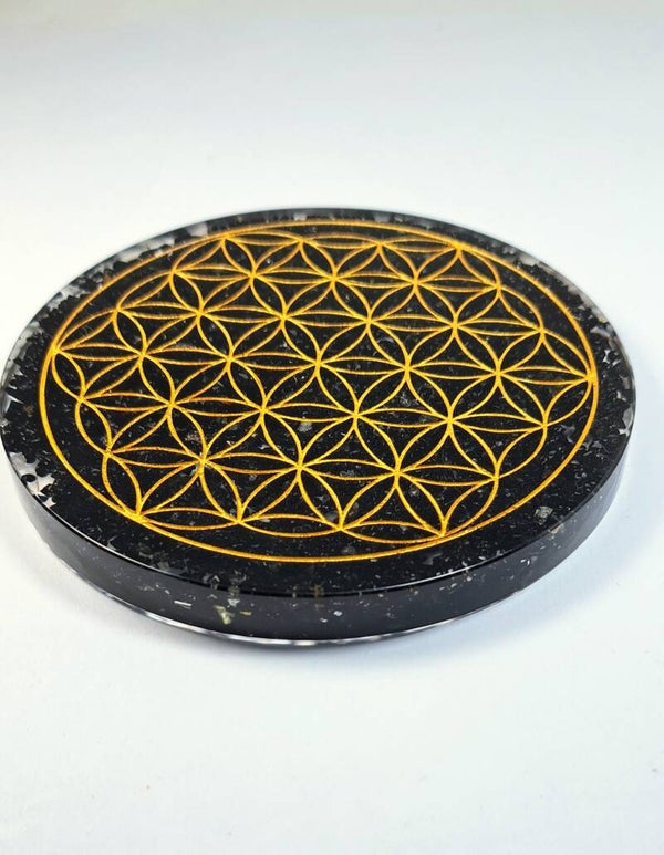 Fleur de vie Orgonite Tourmaline