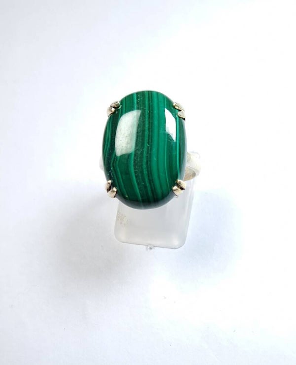Bague en Malachite  T58