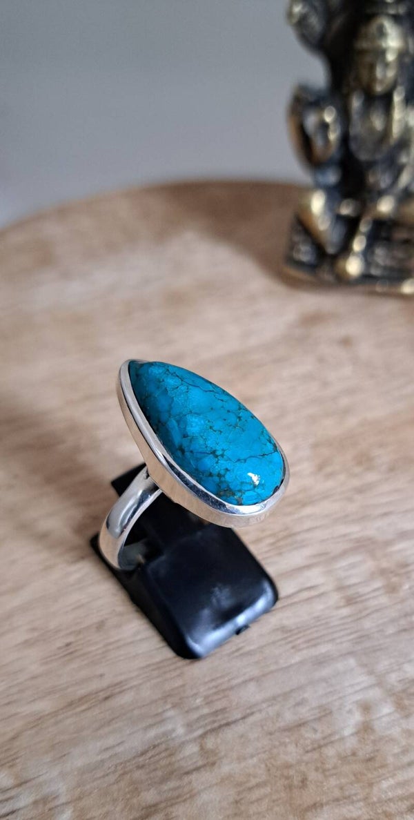 Bague Turquoise en argent  reglable