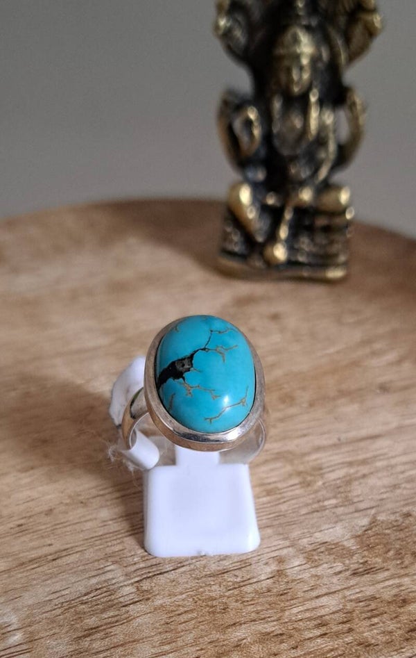Bague Turquoise et Argent T57