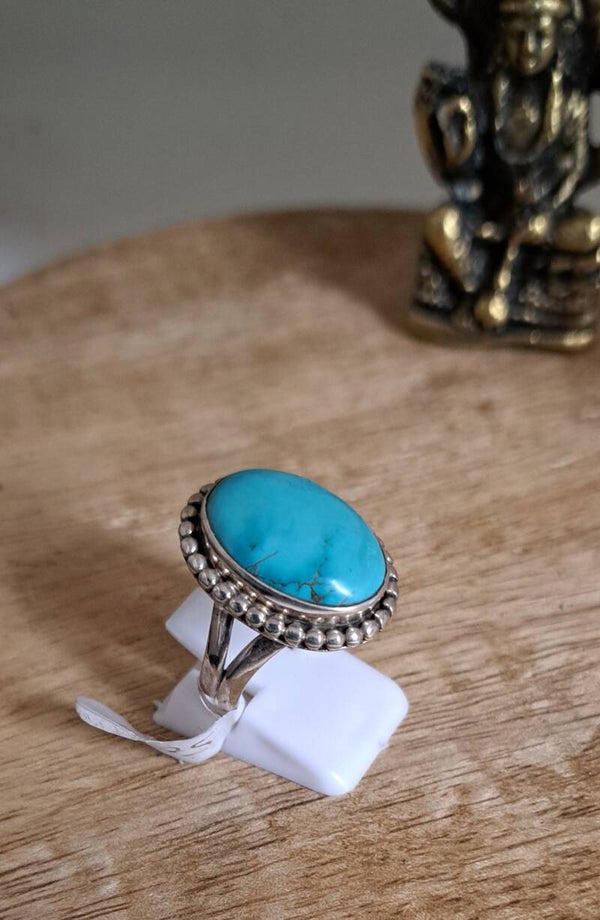 Bague Turquoise et Argent T55