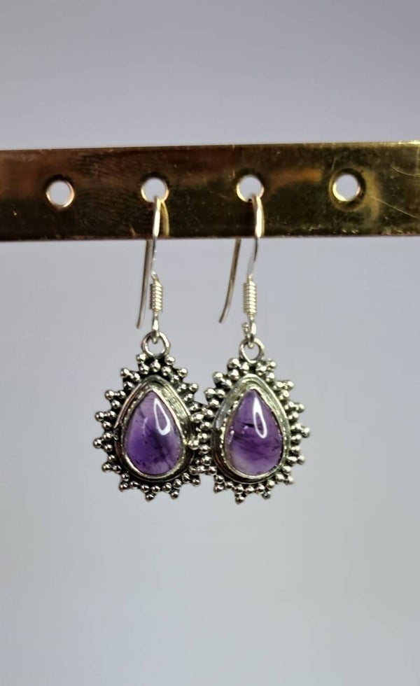 Boucles d'oreilles Amethyste