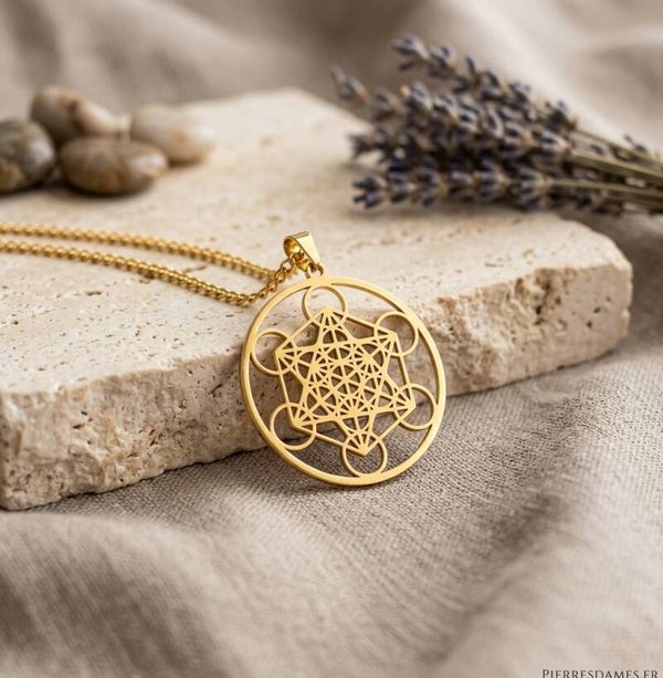 Pendentif metatron acier