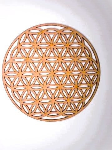 plaque de rechargement fleurs de vie, metatron, pendules, merkaba...