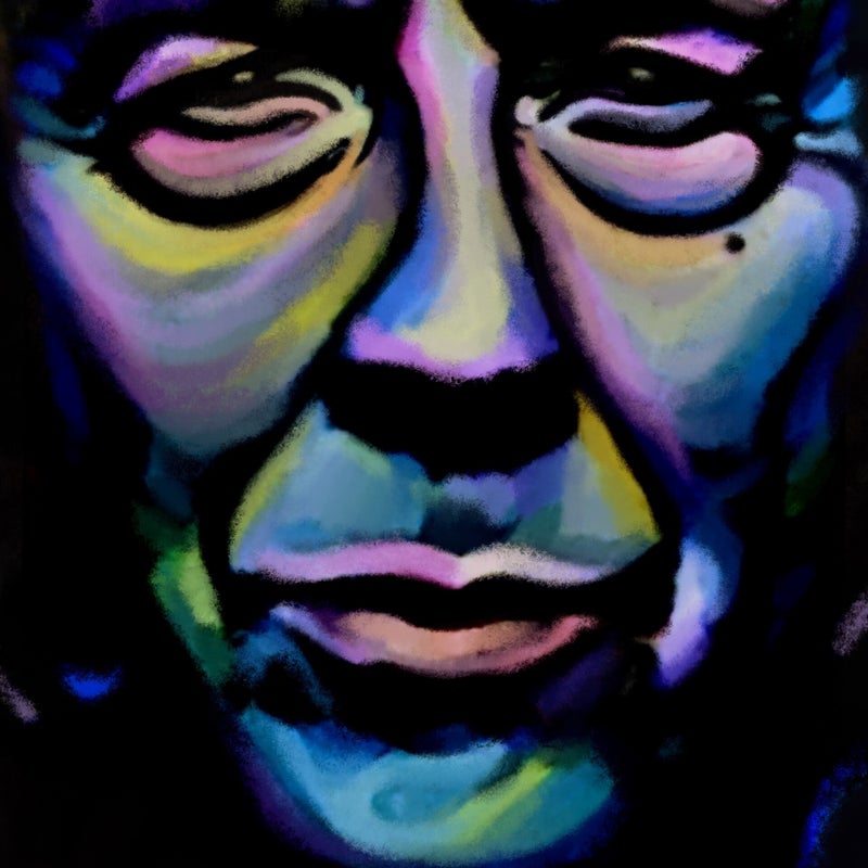 "Arno" 65x80cm canvas in black gallery frame