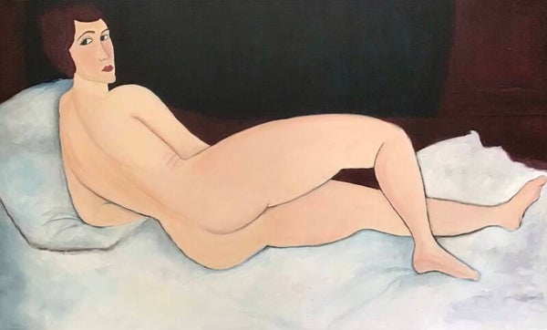 Les copies: "Nu couché sur le côté gauche" d'après Modigliani