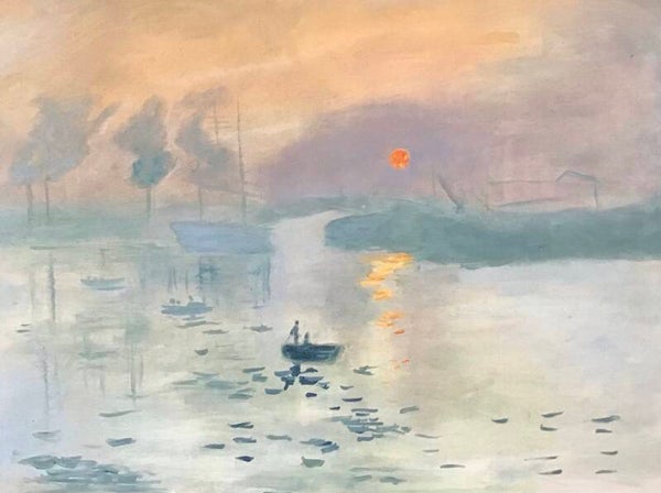 Les copies: "Impression soleil levant" D'après Monet