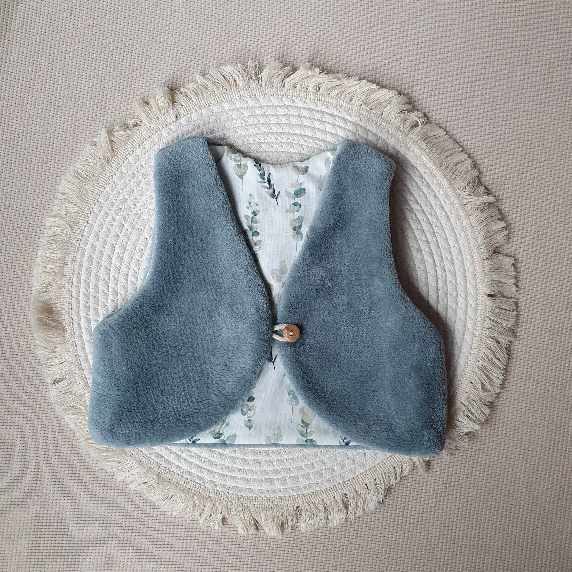 Gilet fleece stofkeuze groen of blauwe