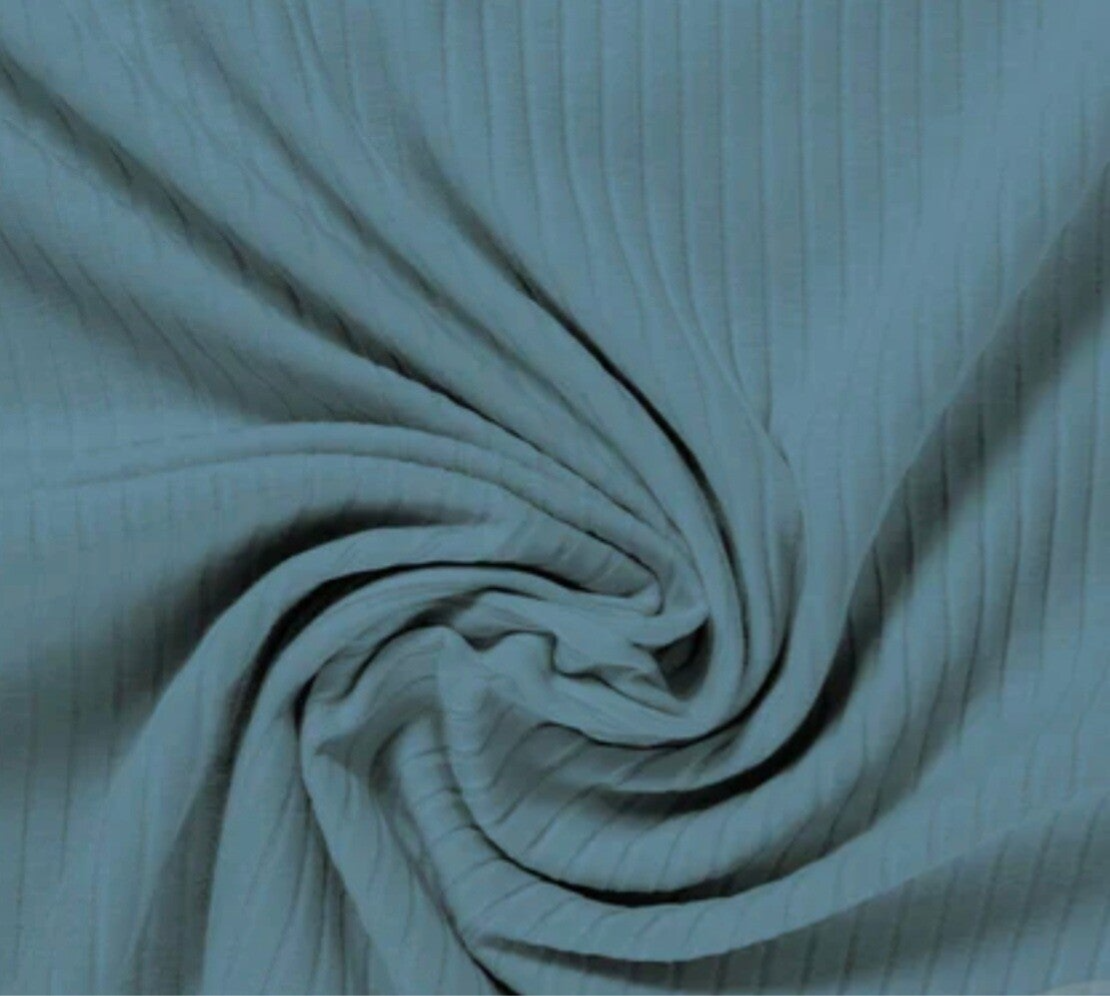 Rib longsleeve blauw