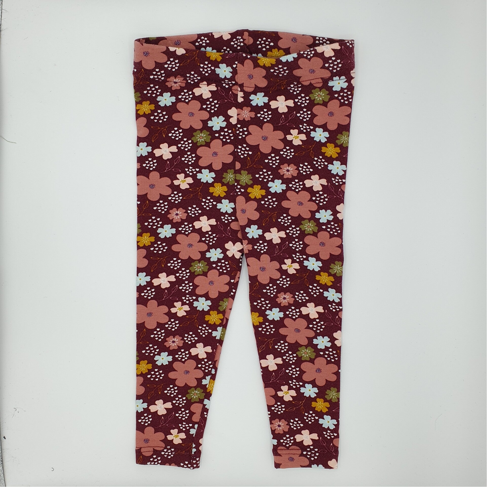 Legging gekleurde bloemen, biologische tricot