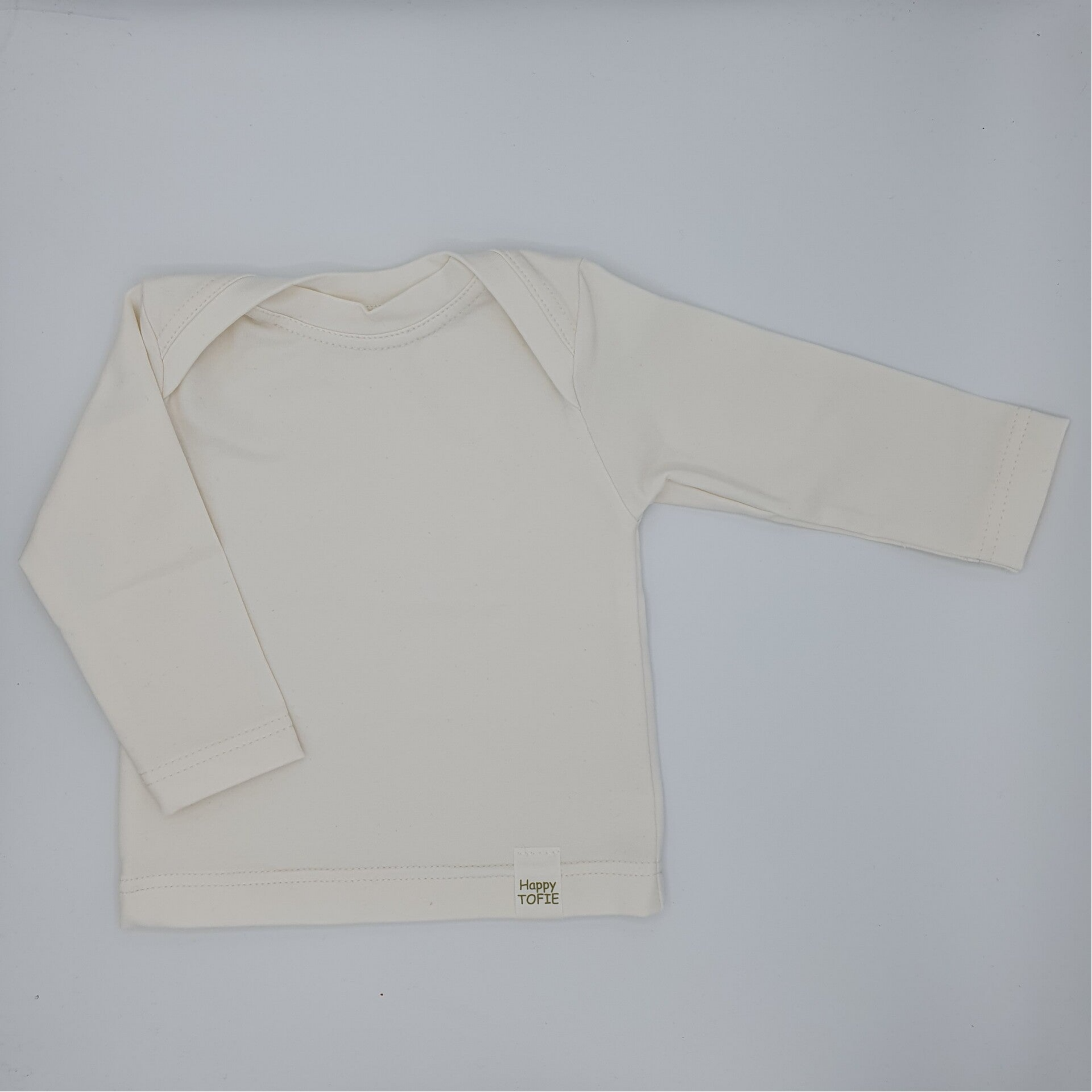 Longsleeve met enveloppehals marshmallow wit