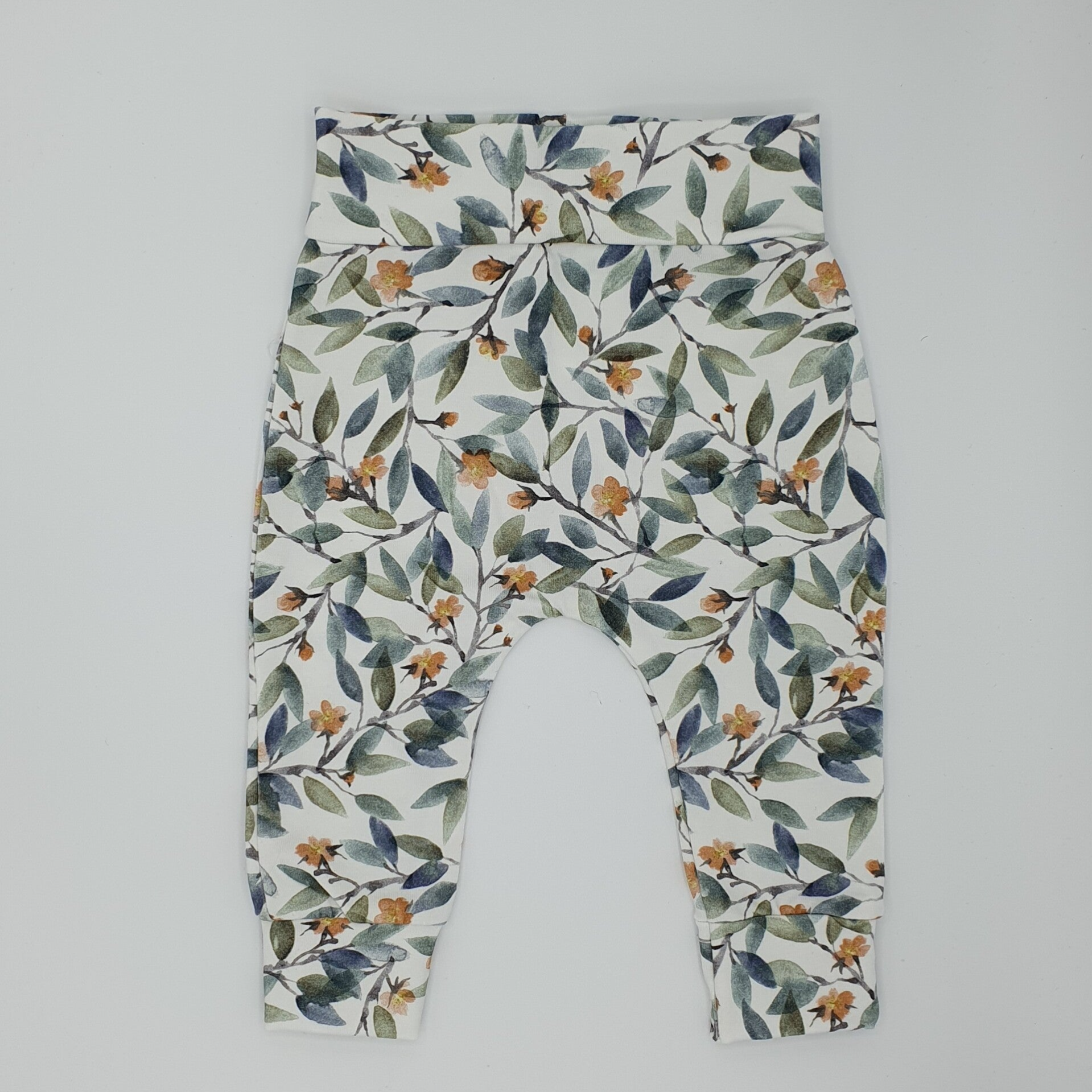 Broekje bloesem groen tricot.