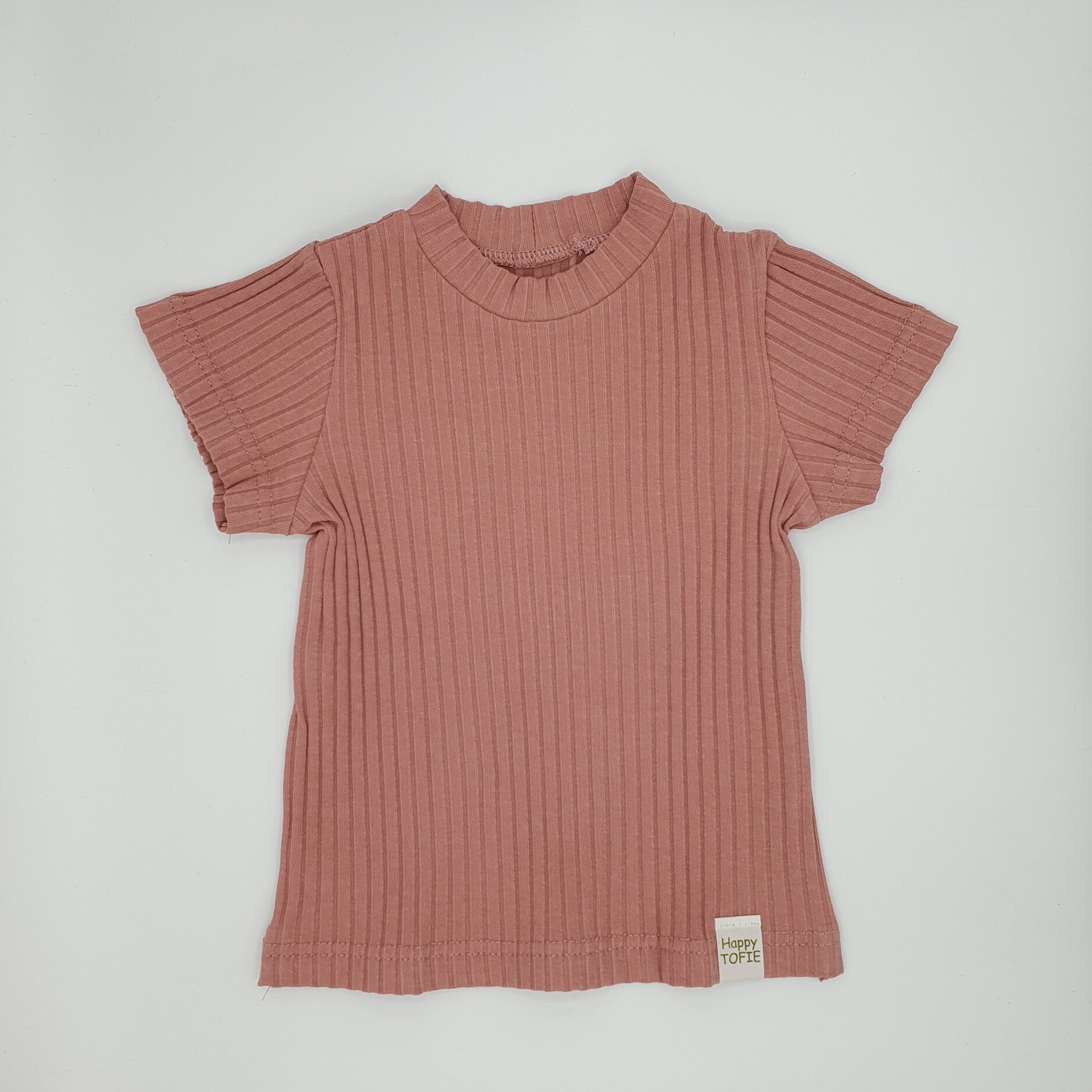 T-shirt brede rib ash rose