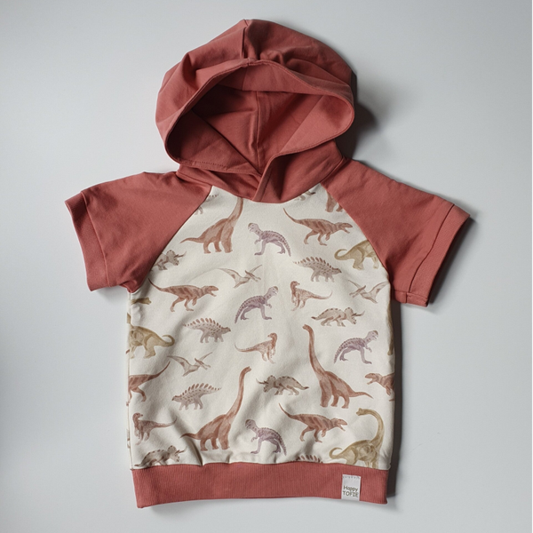 Hoodie dino met mahonie capuchon