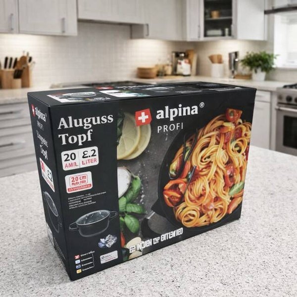 Alpina Kookpan - Ø20cm - 2,2 L - Alle Warmtebronnen - Met Deksel