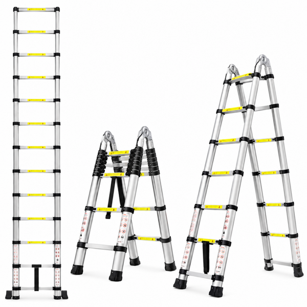 Herzberg HG-5440: Intrekbare aluminium telescopische ladder - 4,4M