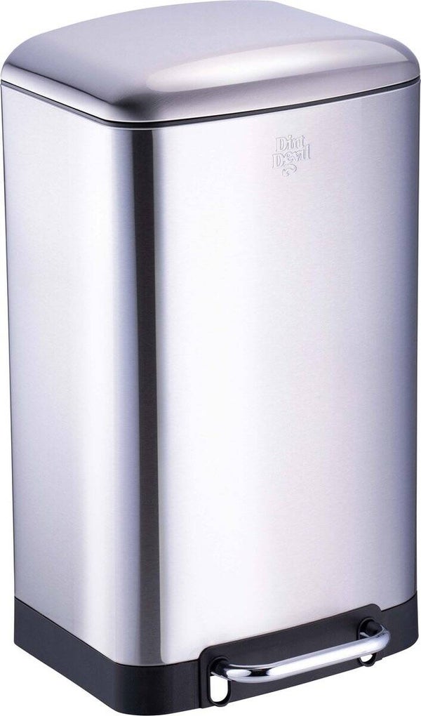 Dirt Devil Pedaalemmer 30 Liter - Prullenbak - RVS - Zilver