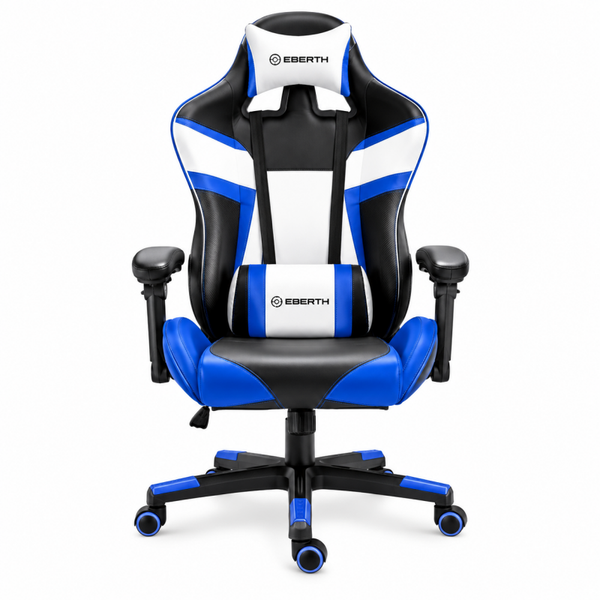 Herzberg HG-8082: Gaming- en Bureaustoel met T-vormig accent (Blue)