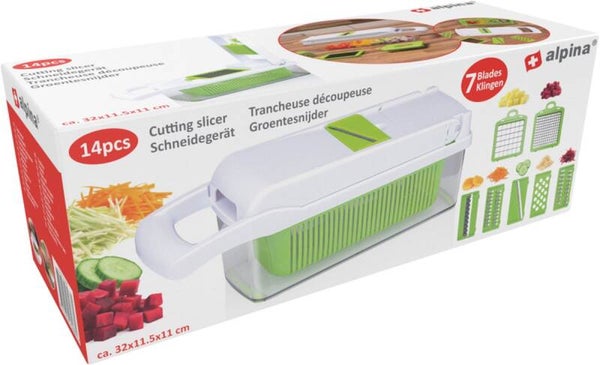 Alpina Snijmachine - 14 Onderdelen - Keukenhulp met Zeef