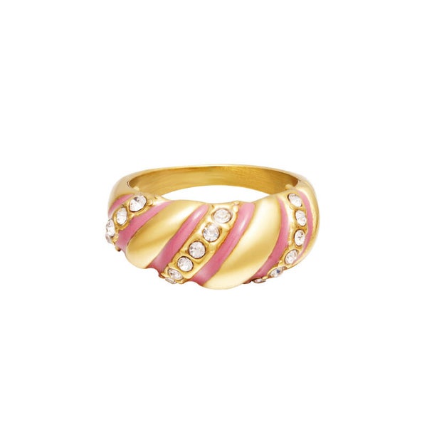 Ring goud/roze - 12