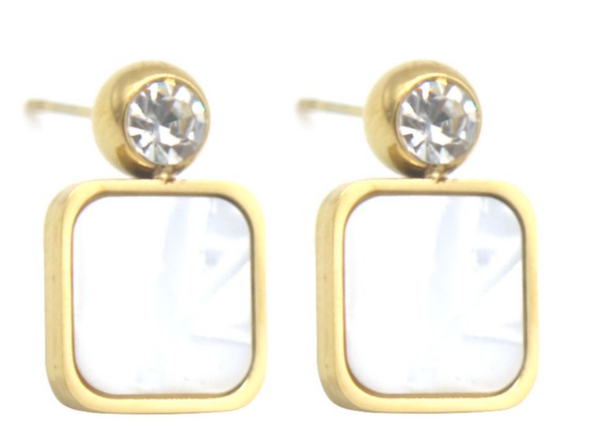 White oorbellen - 69