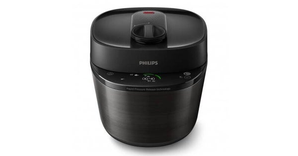 Multicooker a motorháztető alatt Philips HD2151/40, 1000 W, 5 l, 35 program, 18 védelmi rendszer, LCD kijelző, Időzítő, Fekete