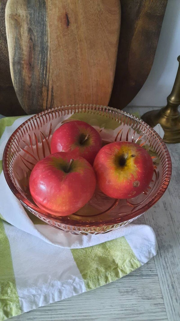 Art Deco Pink Glass Bowl