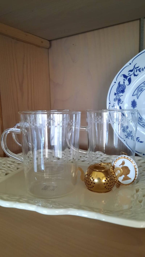 Set of 6 Tea Glasses Jenaer Schott Mainz Glass