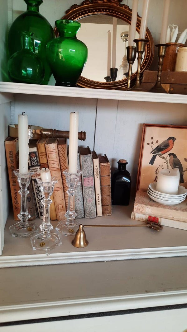 Set of 3 Crystal Candle Holders